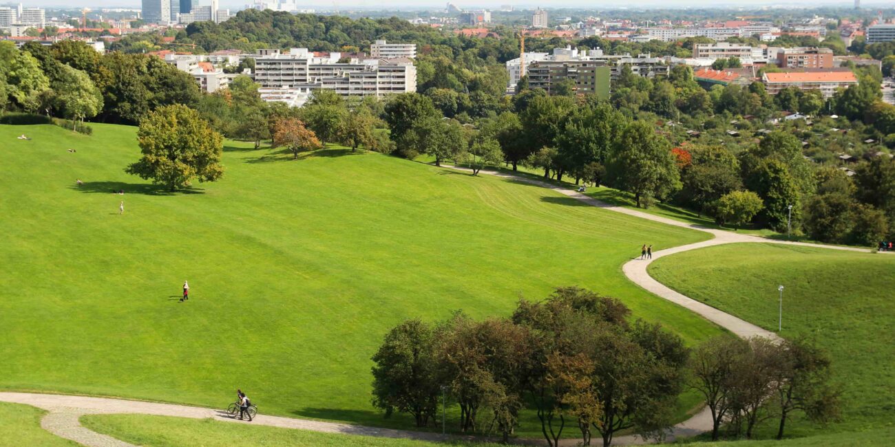 Munchen park 2 - Uitzicht vanaf de Monopteros